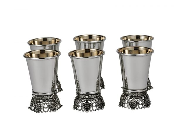 6 Liqueur cups Argento-Pure silver