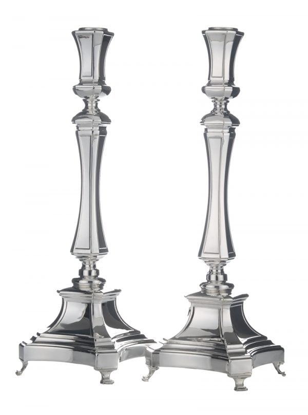 Caesar Candlesticks (M)-Pure silver
