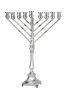 Caesar Chabad Menorah (M)-Pure silver