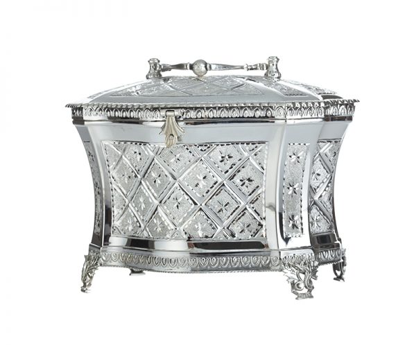 Diamond Florence Etrog Box-Pure silver
