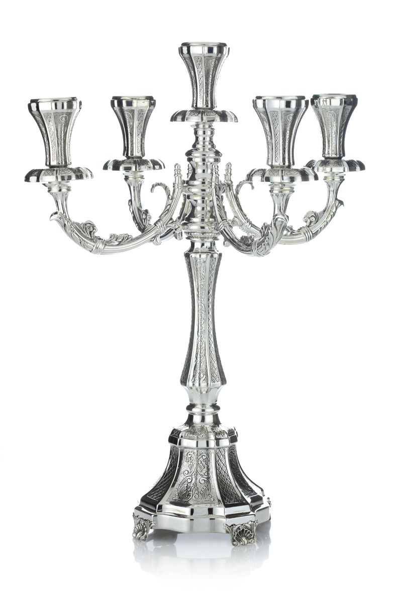 Hammered Italy Candelabra 5 branches (M)
