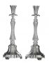 Hammered Italy Candlesticks (L)-Pure silver