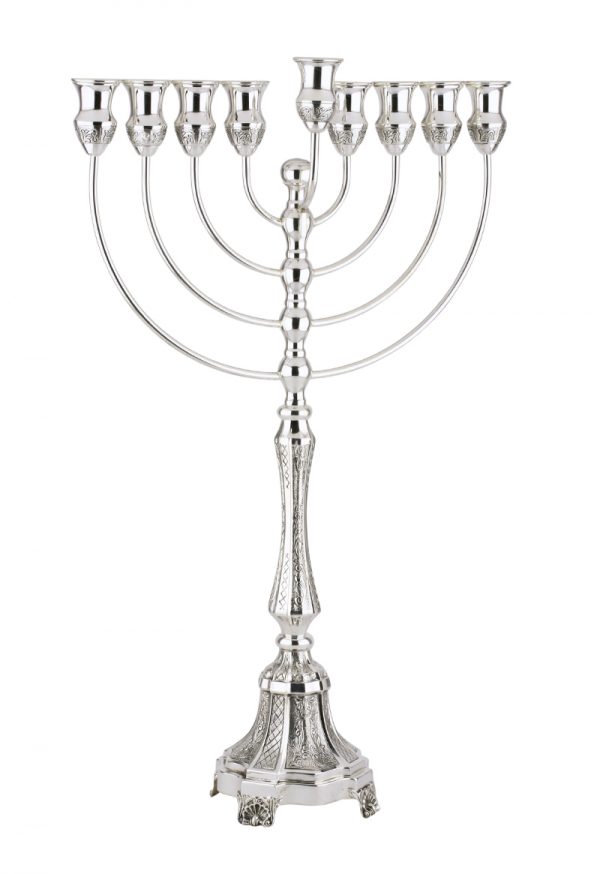 Hammered Italy Menorah S-Pure silver