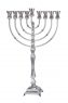 Hammered Livni Menorah (M)-Pure silver