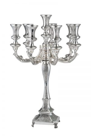 Hammered Mozart Candelabra 8 branches-Pure silver