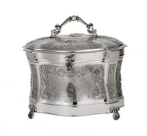 Hammred Sraight Florence Etrog Box-Pure silver