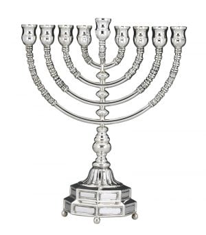 Independence day Menorah (L)-Pure silver