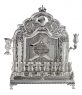 Parochet Wall Menorah (M)-Pure silver