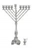 Vitrage Chabad Menorah (L)-Pure silver