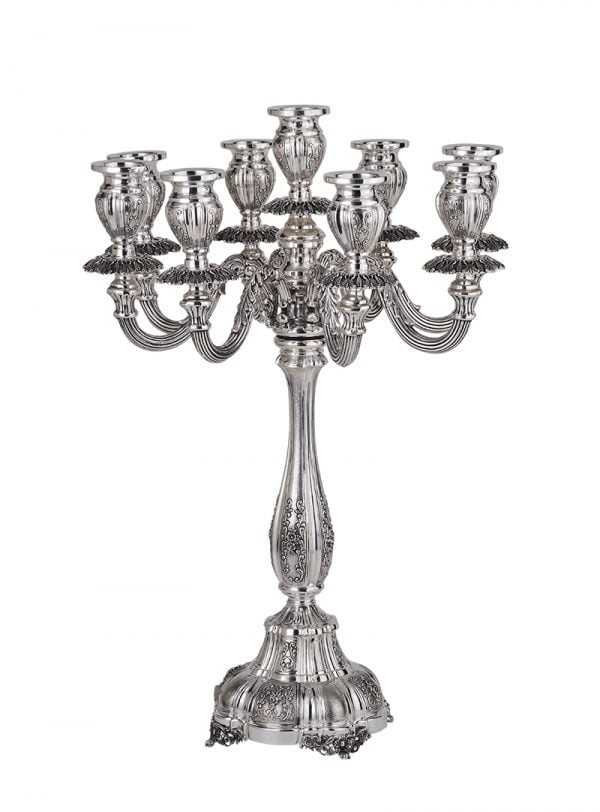 Vitrage Hammered Candelabra 9 branches (M)-Pure silver